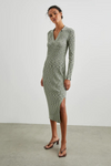 Rails Luciana Long Sleeve Midi Dress full body front view