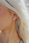 Adina Reyter Large Pave Flight Wings on ear