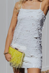 Karina Grimaldi Marilyn Sequin Mini Dress close up front