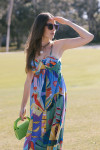 Farm Rio Tropical Scenario Maxi Dress front close