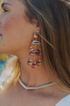 Lele Sadoughi Raindrop Fringe Earrings on model