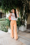 Amo Frida Wide Leg Jean in Melon front