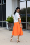 Essentiel Fuchsia Midi Length Skirt back