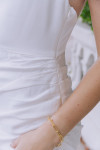 Amanda Uprichard London Sleeveless Mini Dress close up ruching detail