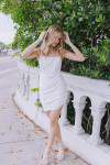 Amanda Uprichard London Sleeveless Mini Dress front view