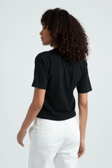 Askk Crop Short Sleeve Tee Black back