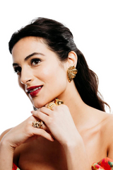 Elizabeth Cole Perly Earrings on model