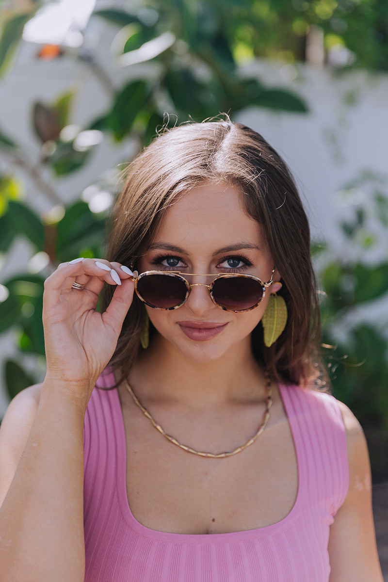 Lizzie Fortunato Monteverde Leaf Earrings on model