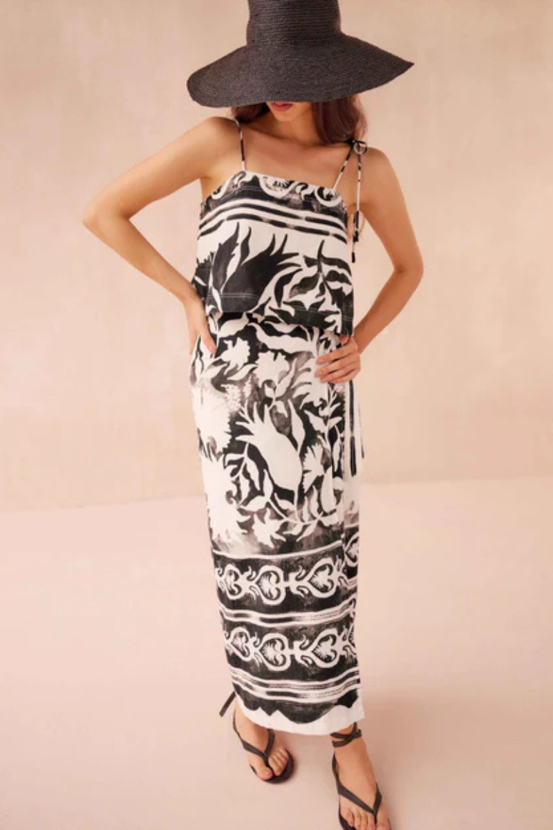 Omika Tillie Tie Shoulder Tank full body front