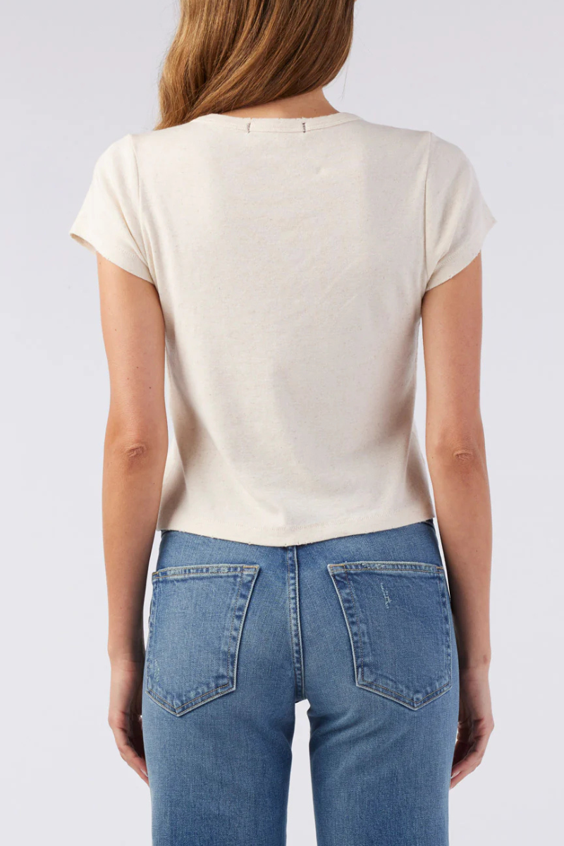 Amo Baby Tee in Oatmeal Heather back