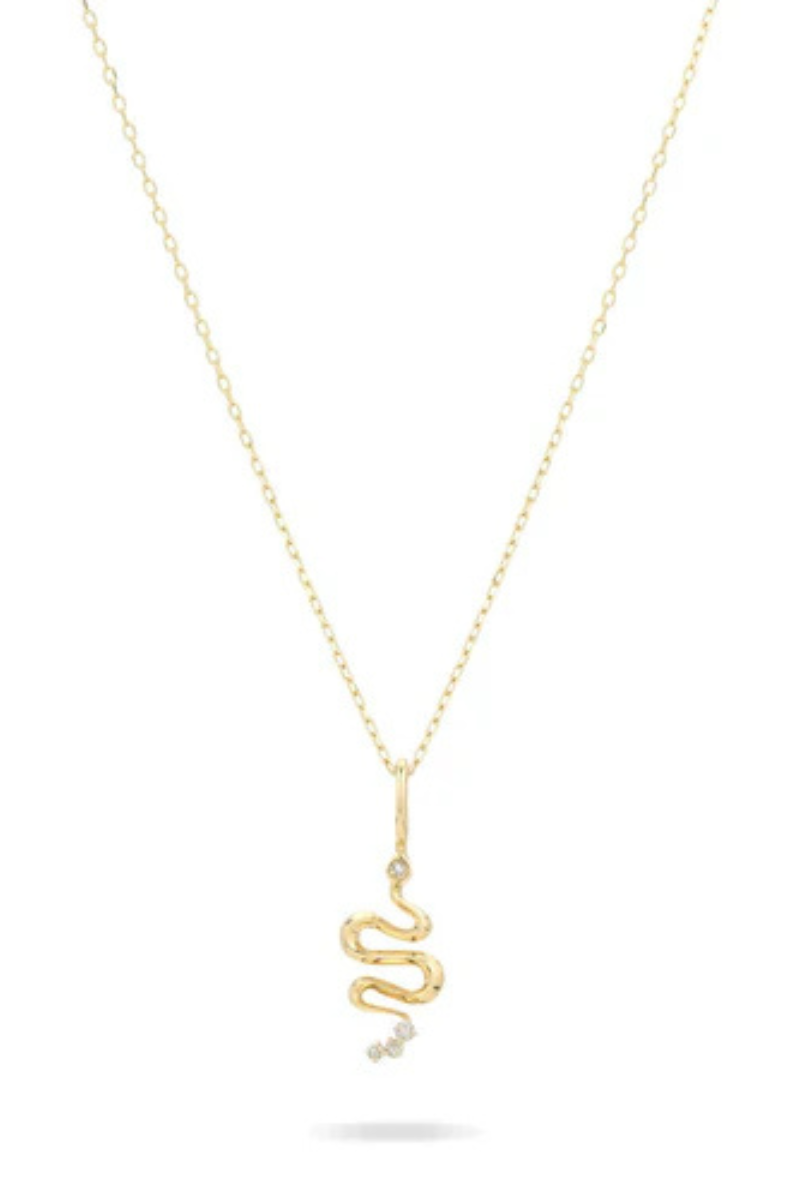 Adina Reyter Year of the Snake Diamond Mini Bead Charm on chain