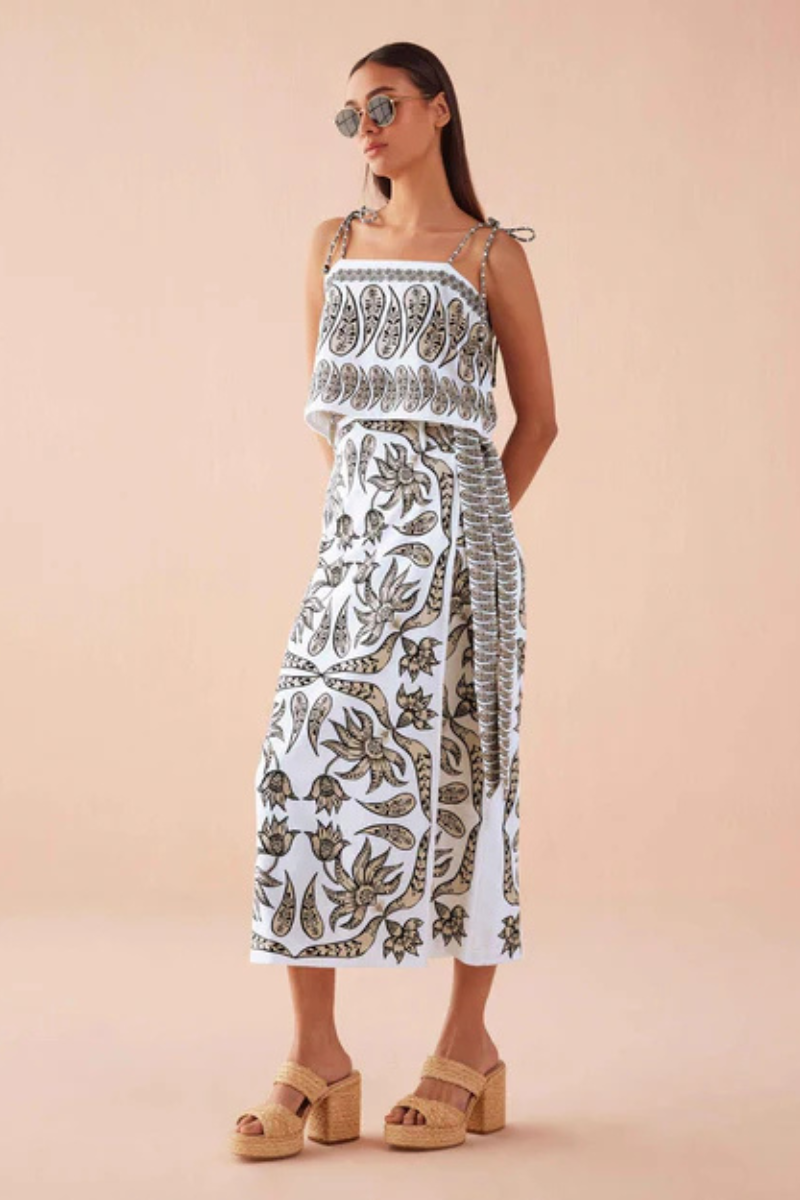 ワンピース PAROSH Women Mid Skirts D726020 CIOCCOLATO001 White ワンピース PAROSH Women Mid Skirts D726020 CIOCCOLATO001