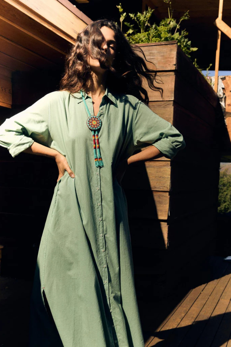 Xirena Boden Dress in Sage Leaf front
