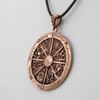 Wheel of the Year Pendant Large Solid Copper Pagan Sabbat Necklace for Witchcraft