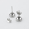 Pentacle Earrings: Everyday pagan jewelry featuring a sterling silver interlocking moon and star
