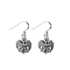 .925 Sterling Silver Crescent Raven Pentacle Earrings Witch and Witchcraft Jewelry