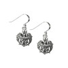 .925 Sterling Silver Crescent Raven Pentacle Earrings Witch and Witchcraft Jewelry
