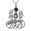 Sterling Silver Rhiannon Pendant with Amethyst