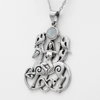 Sterling Silver Rhiannon Pendant with Rainbow Moonstone