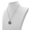 Sterling Silver Moon Pentacle Pendant with White Moonstone