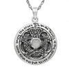 Sterling Silver Moon Pentacle Pendant with White Moonstone