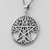 Wiccan Pendant | Druid & Celtic Pagan viking Tree of Life Pentacle Necklace | .925 Sterling Silver Jewelry