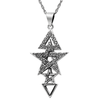 3rd Degree Wiccan Pendant, Pagan Pentagram Necklace, Sterling Silver Coven Jewelry