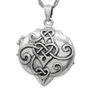 Heart Pentacle Necklace | Spell Locket with Amethyst | Witchcraft Pendant | Samhain Jewelry | Pagan Yule Gifts and Wiccan Gift Ideas