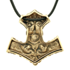 Bronze Thor Hammer Pendant Norse pagan God jewelry