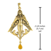 Bronze Freya Pendant with Amber Bronze Freya Pendant with Amber