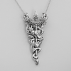 Pagan Jewelry : Norse Berserker Wolf | Viking Pendant for Men | Male Sterling Silver Pagan Necklace