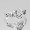 Sterling Silver Druid Ring Celtic Triquetra Knot Band