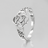 Sterling Silver Druid Ring Celtic Triquetra Knot Band