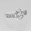 Sterling Silver Druid Ring Celtic Triquetra Knot Band