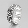 Pentacle Spinner Ring | Silver Celtic Pagan Knot Fidget Ring | Wiccan Gifts and gift ideas for him