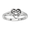 Pentagram Heart Ring | Sterling SIlver