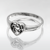 Pentagram Heart Ring | Sterling SIlver
