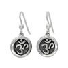 Om Aum Dangle Earrings Made From .925 Sterling Silver