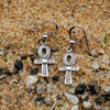 Artistic Egyptian Ankh Earrings Sterling Silver