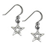 Sterling Silver Pentagram Dangle Earrings Wiccan Pagan Pentacle Jewelry Sterling Silver Pentagram Dangle Earrings Wiccan Pagan Pentacle Jewelry