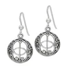Sterling Silver Chalice Well Dangle Earrings .925