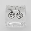 Wiccan Sterling Silver Pentacle Earrings for Pagan Ritual Wear