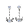 Crescent moon post earrings with a secure stud backing, captured against a clean white background at our Wicca store