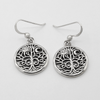 Silver hook earrings featuring a Celtic Tree of Life