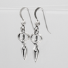 Goddess Earrings .925 Sterling Silver Minimalist Wicca Jewelry