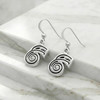 Sterling Silver Dai Ko Myo Reiki Dangle Earrings .925