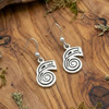 .925 Sterling Silver Reiki Master Symbol Earrings Dai Ko Myo Design