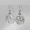 Womens Balancing Jewelry Gift Sterling Silver Reiki Symbol Drop Earrings