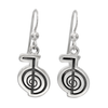 .925 Sterling Silver Reiki Power Symbol Earrings Cho Ku Rei Design