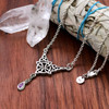 Amethyst Witches Knot Necklace Sterling Silver Protection Jewelry